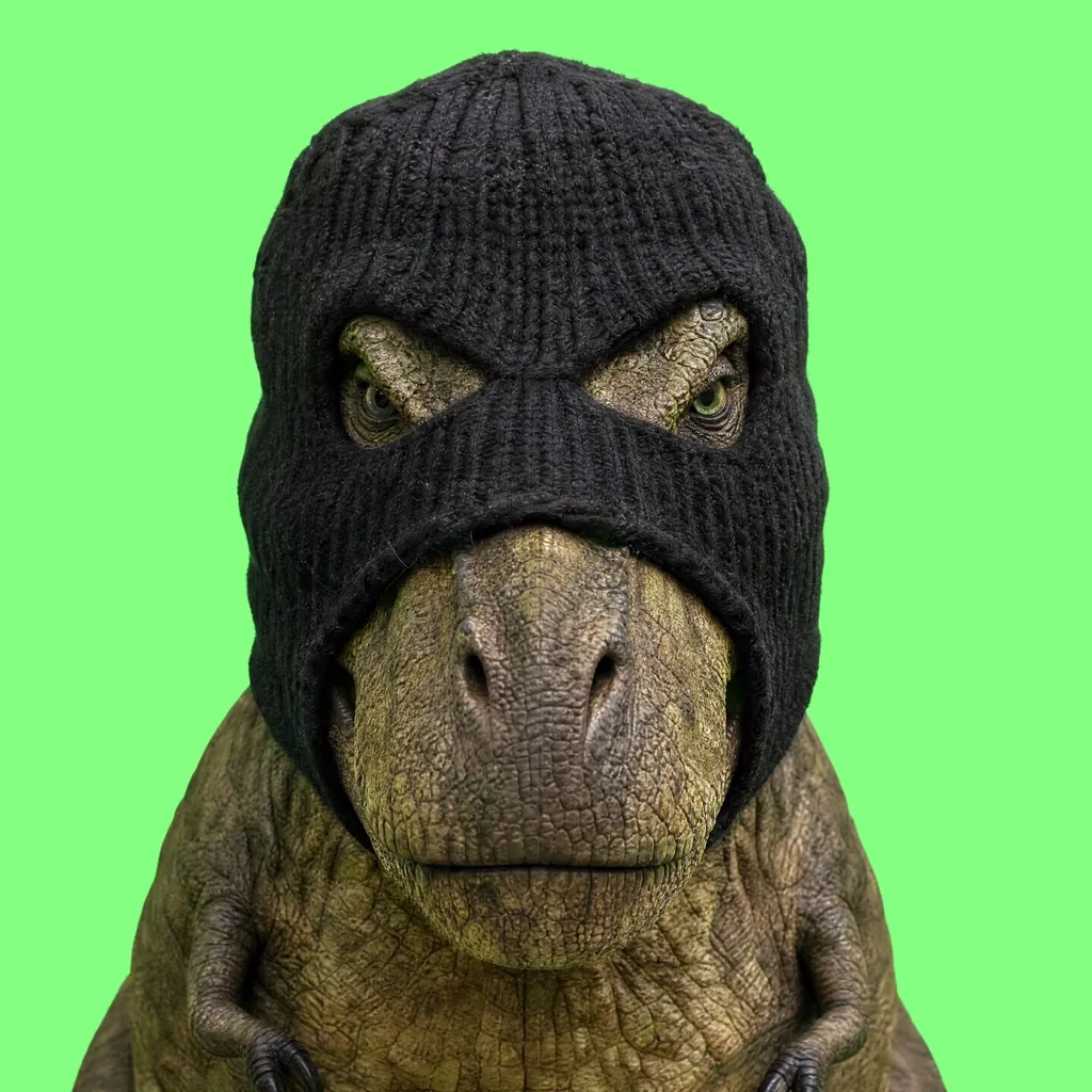DinoWifMask, The chain's own T-rex in a wool ski mask