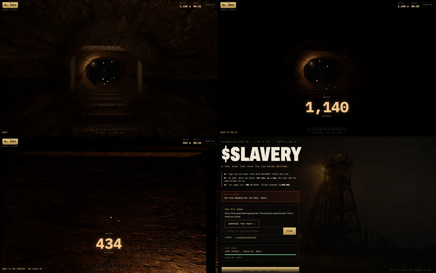 $SLAVERY · No. 1 Pit