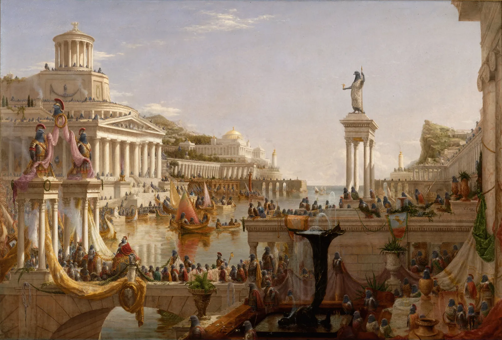 The Consummation of Empire · every figure a pigeon
